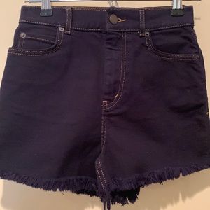 & OTHER STORIES Dark Blue Denim Shorts Raw Hem Cutoffs Sz  Eur 24  NWT